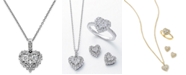 EFFY Collection EFFY&reg; Diamond Heart Pendant Necklace (5/8 ct. t.w.) in 14k White, Yellow, or Rose Gold 